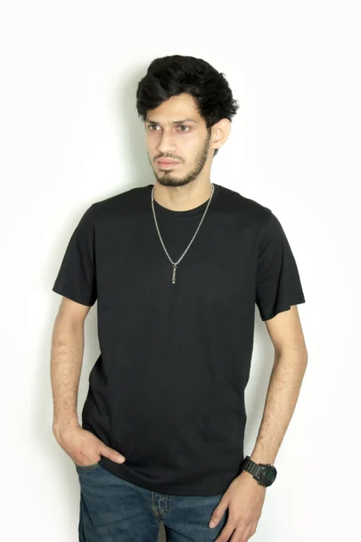 Half Sleeve Black T-Shirt