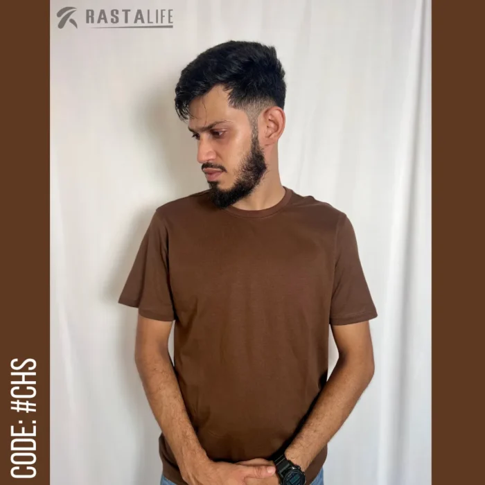 Premium Half Sleeve T-shirt - Coffee - Image 2