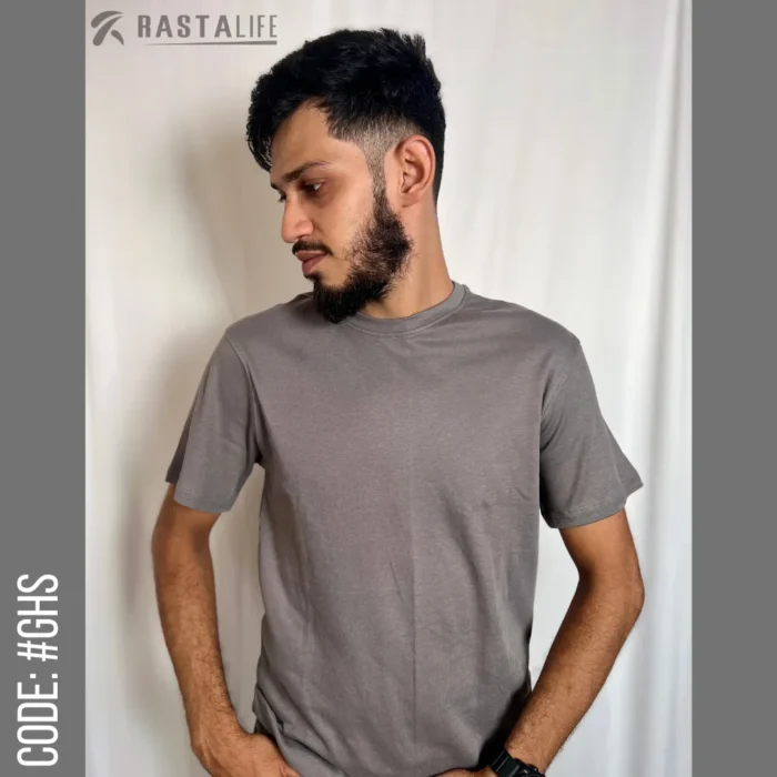 Premium Half Sleeve T-shirt - Gray - Image 2