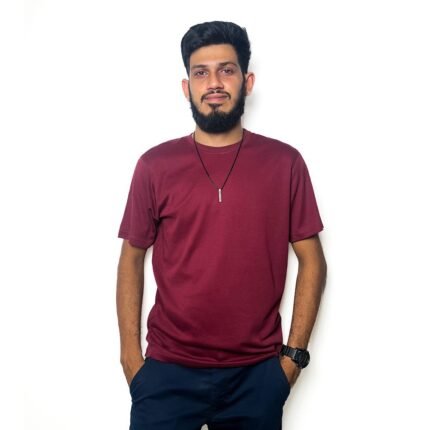 Premium Half Sleeve T-shirt - Maroon