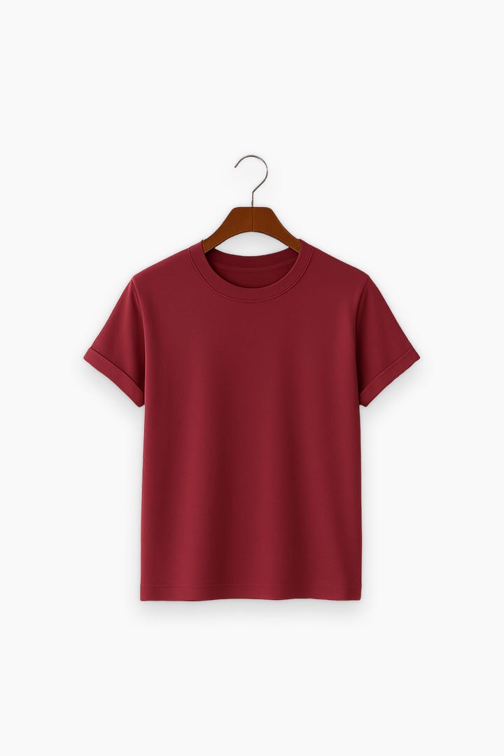 Half T-Shirt Maroon