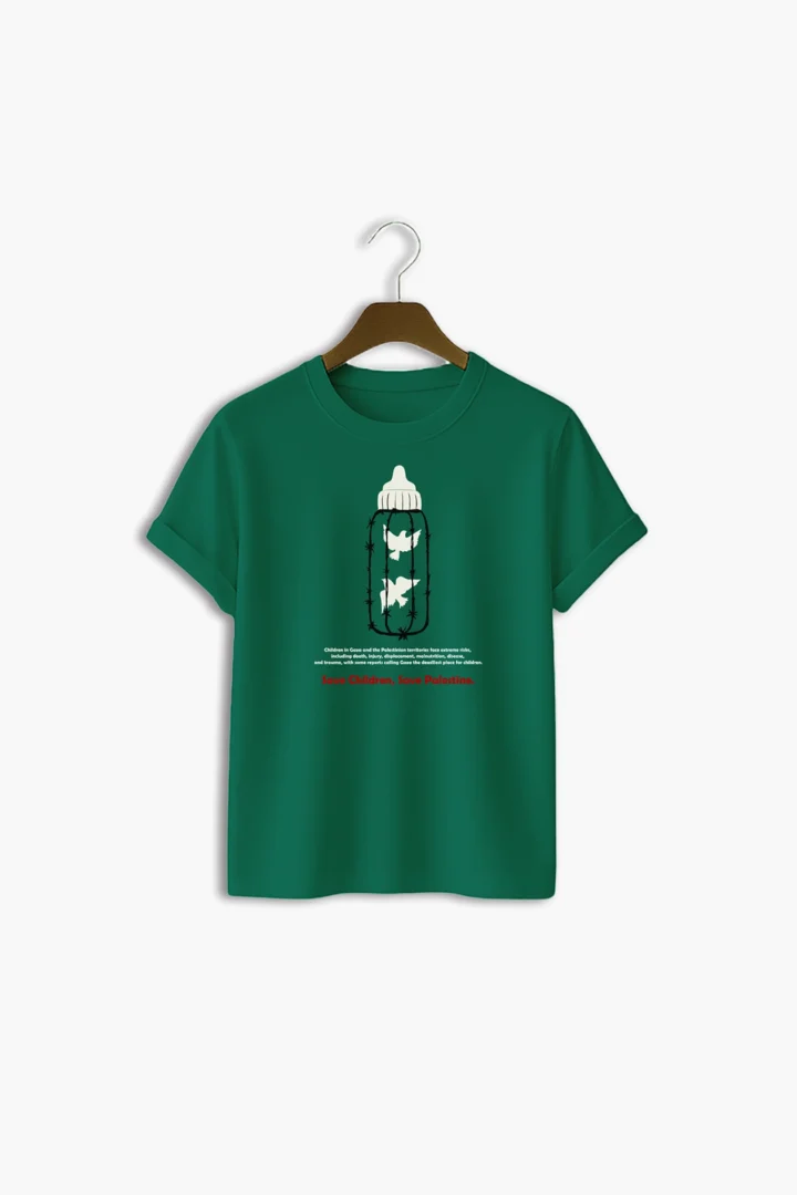 Print T-Shirt - Bottle Green