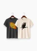 Premium Print 2-Combo T-Shirts – Beige & Gray