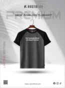 Raglan T-Shirt - Black with Gray