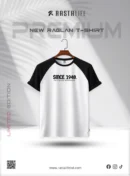 Raglan T-Shirt - White with Black