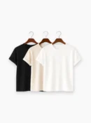 Premium Solid 3-Combo T-Shirts – White, Beige, Black