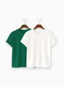 White, Bottle Green T-Shirt Combo offer
