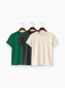 Premium Solid 3-Combo T-Shirts – Beige, Gray, Bottle Green