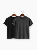 Premium Solid 2-Combo T-Shirts - Gray, Black