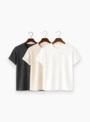 Premium Solid 3-Combo T-Shirts – White, Beige, Gray