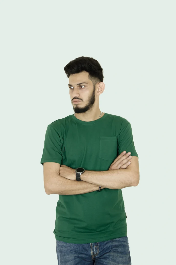 Premium Solid Pocket T-Shirt - Bottle Green