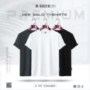 Premium Solid 3-Combo T-Shirts – White, Black, Gray