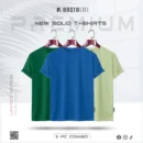 Premium Solid 3-Combo T-Shirts – Petrol, Olive, Bottle Green