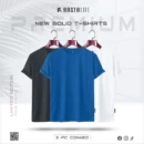Premium Solid 3-Combo T-Shirts – Petrol, White, Gray
